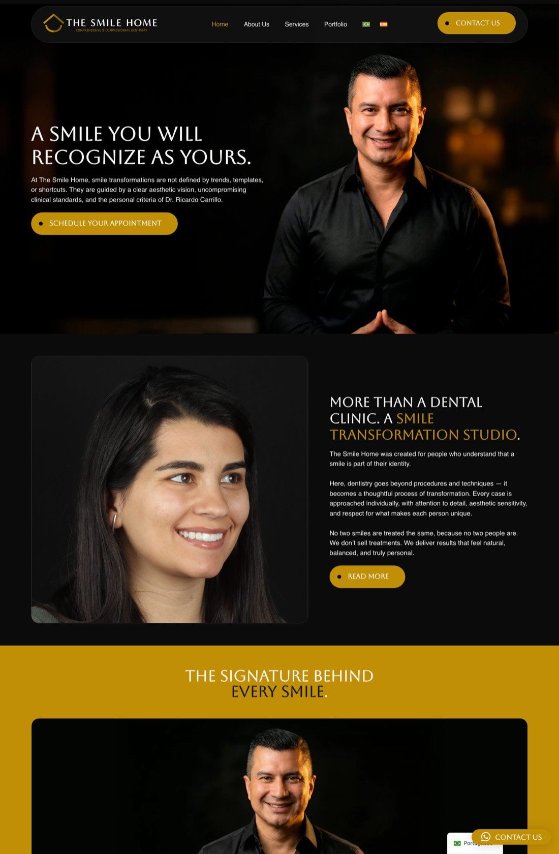 The Smile Home website